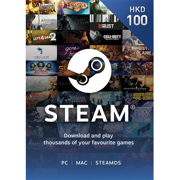 【即時發貨】Steam 預付卡 100 HKD 禮品卡 | 官方正版錢包儲值碼/Steam 港服小額補給/CS2 鑰匙飾品/全自動秒發
